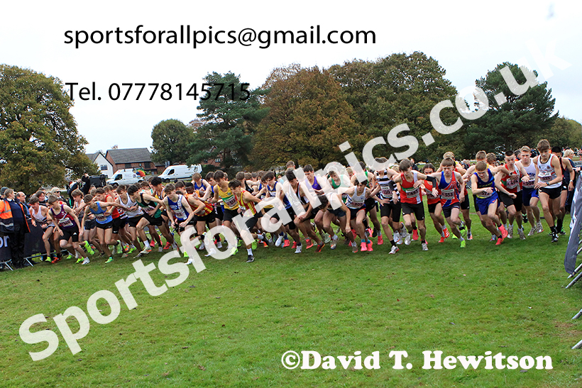 Junior Mens 2024 National Cross Country Relays, Berry Hill Park, Mansfield.   Photo: David T. Hewitson/Sports for All Pics